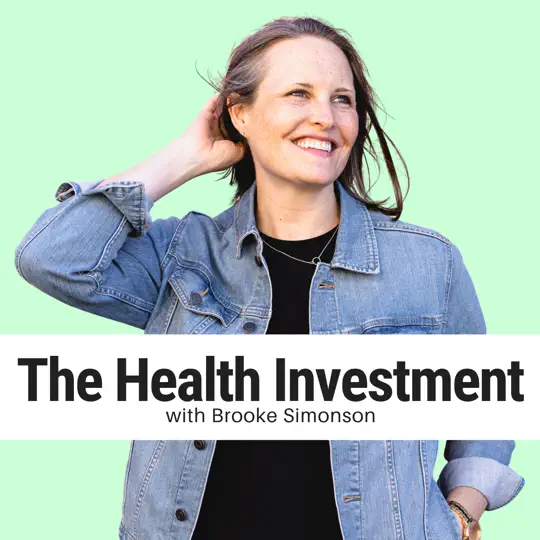 Brooke Simonson smiling, promoting The Health Investment podcast.